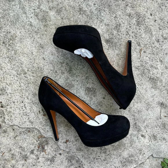 Gucci Kid Scamosciato Cuir Platform Heels, size 37 - Picture 2 of 14